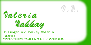 valeria makkay business card